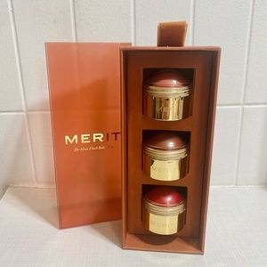 NIB Merit Limited Edition Flush Balm Mini Blush Trio Set